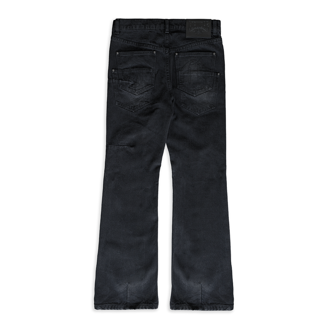HEAVY BLACK BOOTCUT JEANS