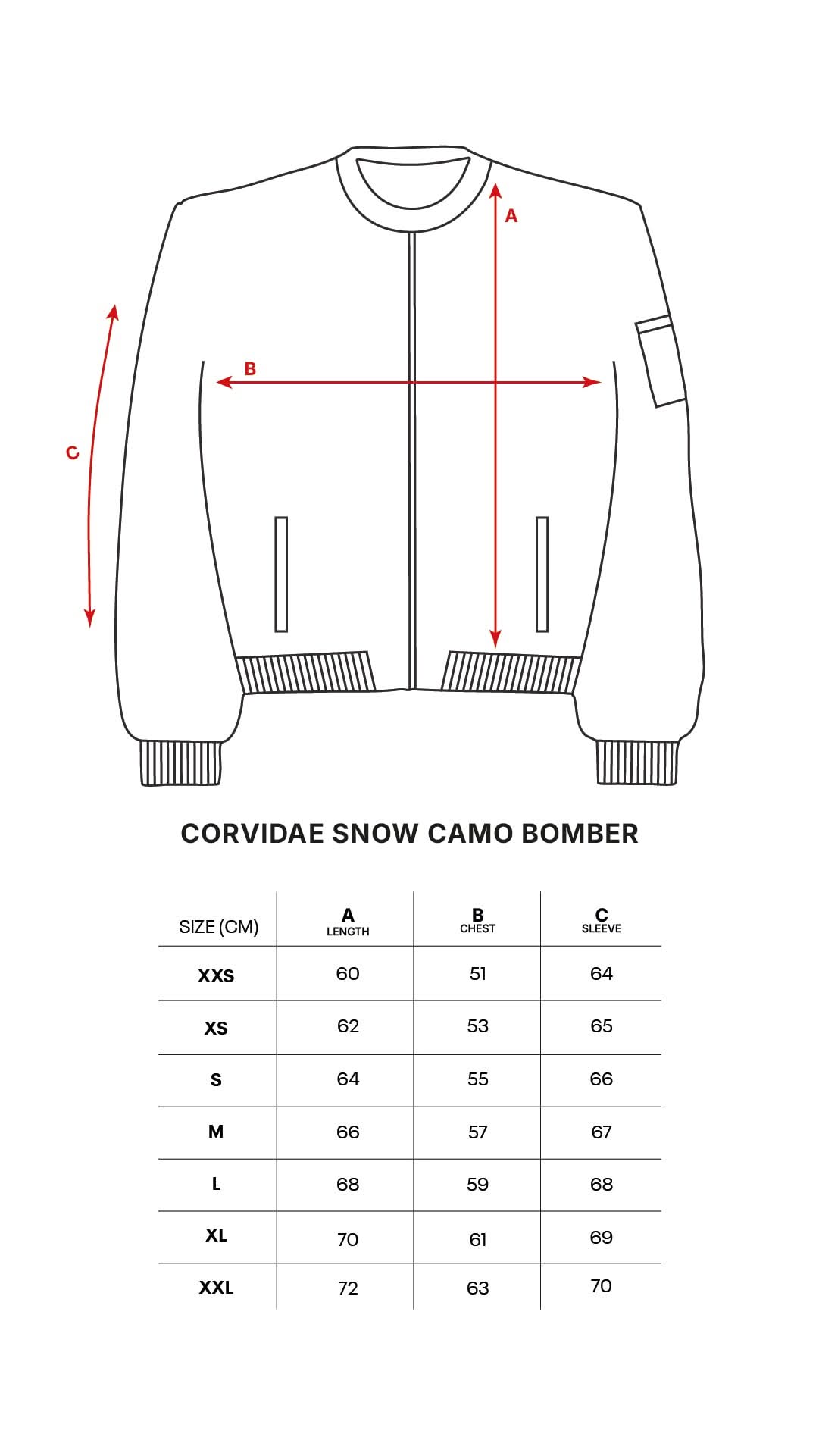 Stitched Snow Camo Bomber