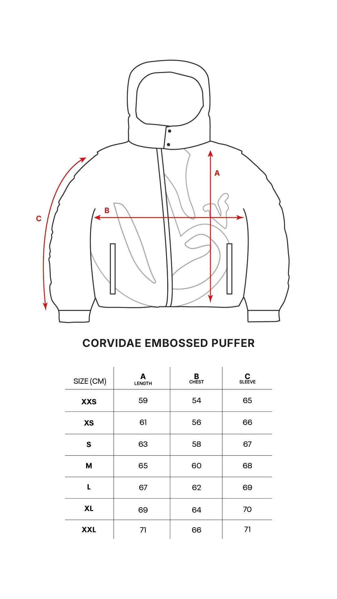 Shiny White Embossed Puffer