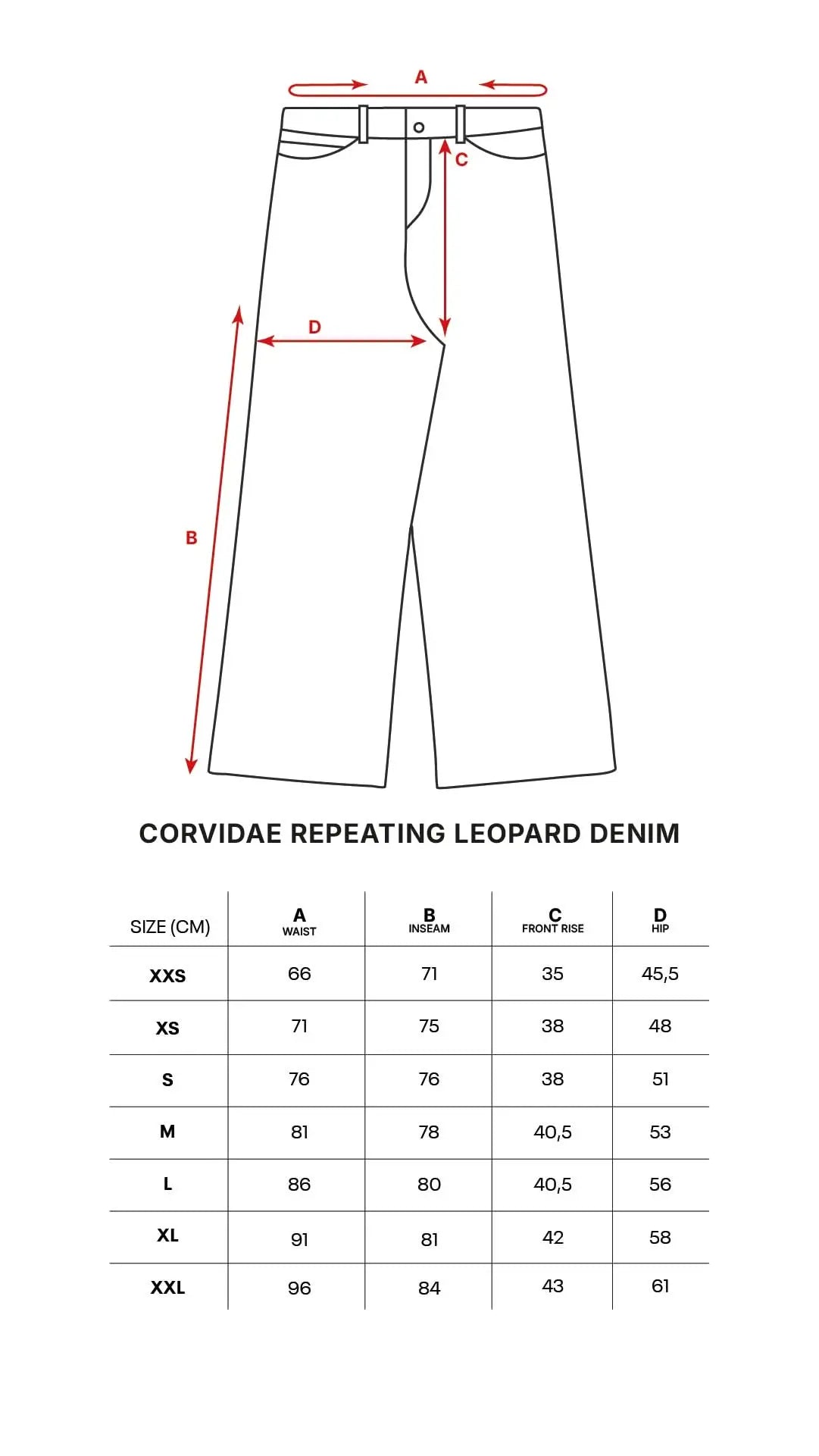 Repeating Leopard Denim Corvidae