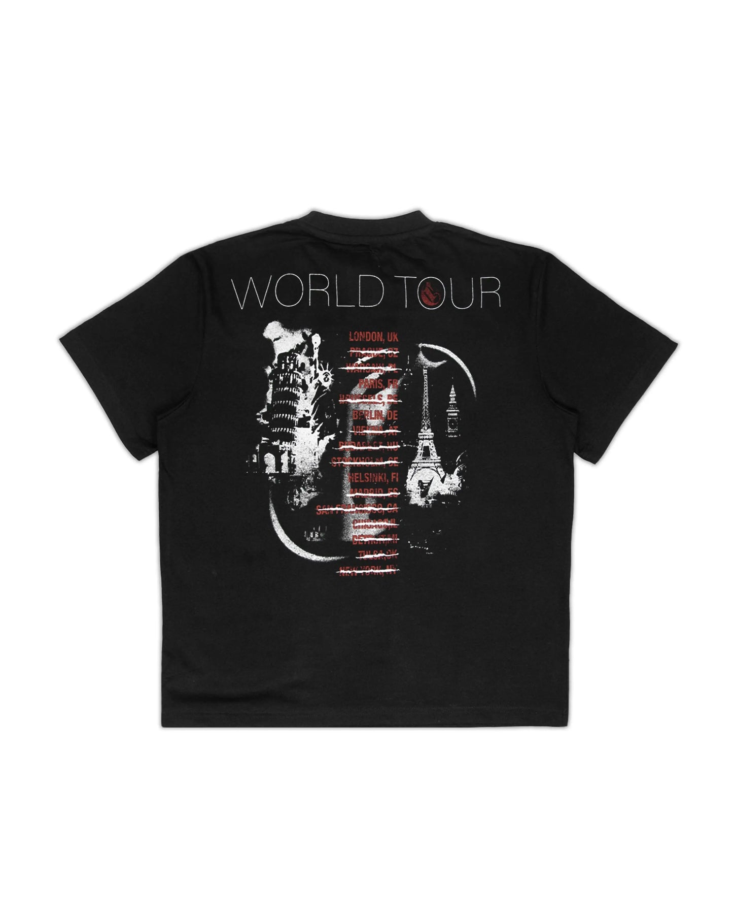 World Tour Tee (Black) Corvidae