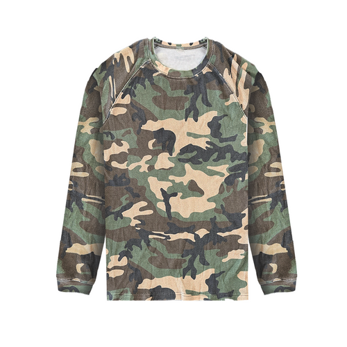 Camo Script Raglan Waffle
