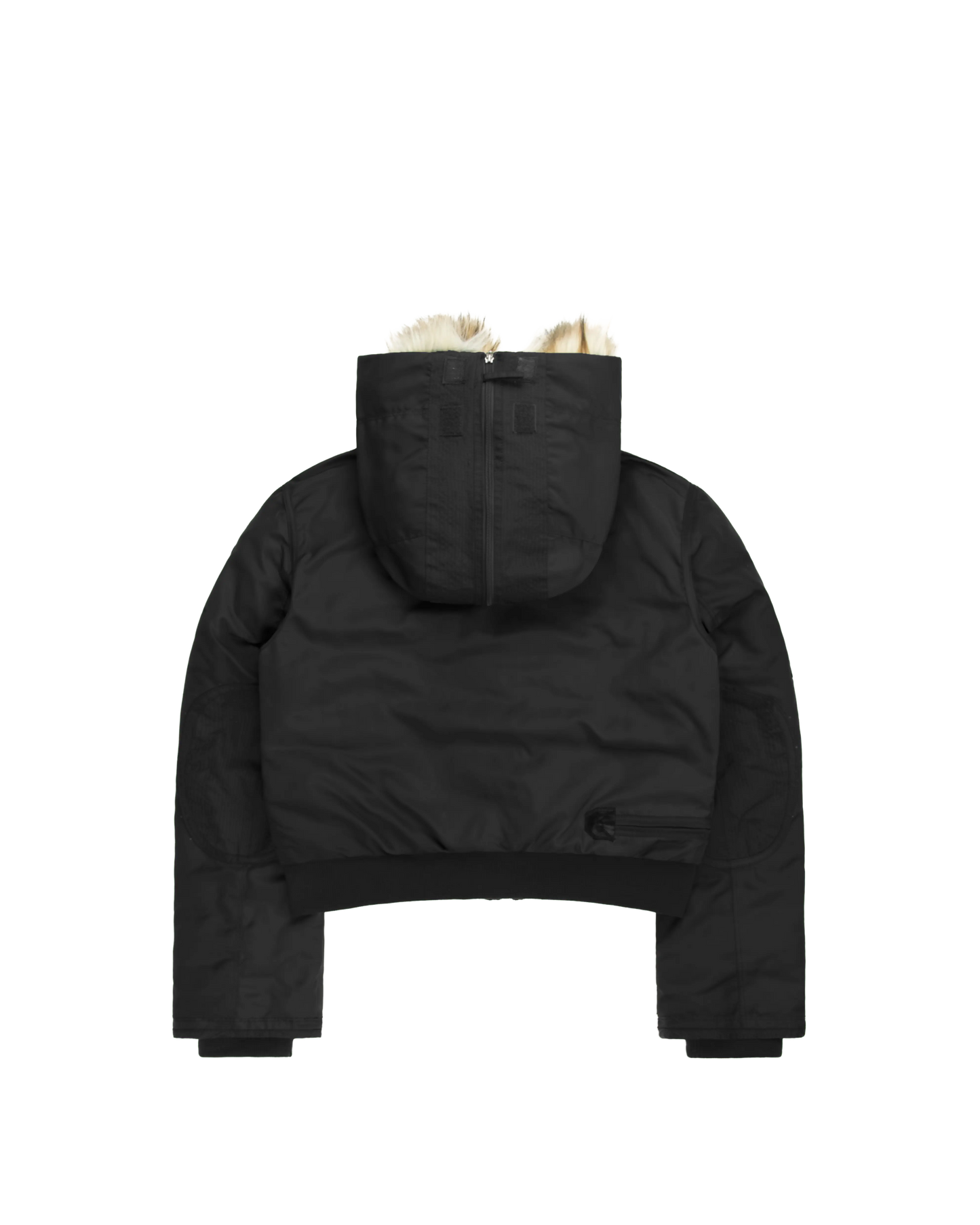 Black Leopard Fur Hooded Jacket