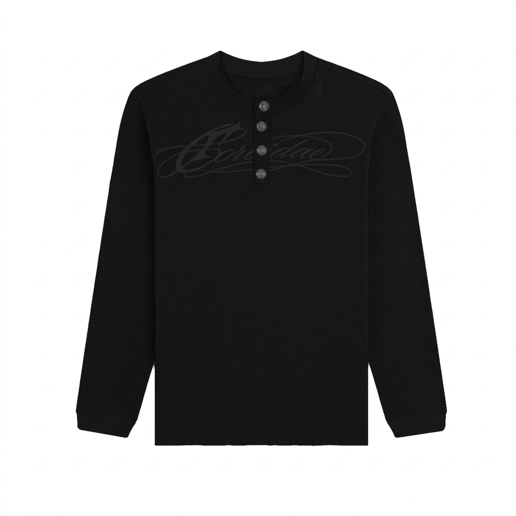 Black Script Henley