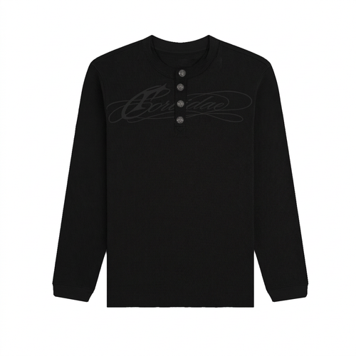 Black Script Henley