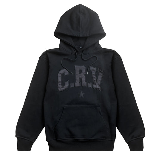 BLACK SILK TRACKSUIT HOODIE Corvidae