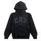 BLACK SILK TRACKSUIT HOODIE