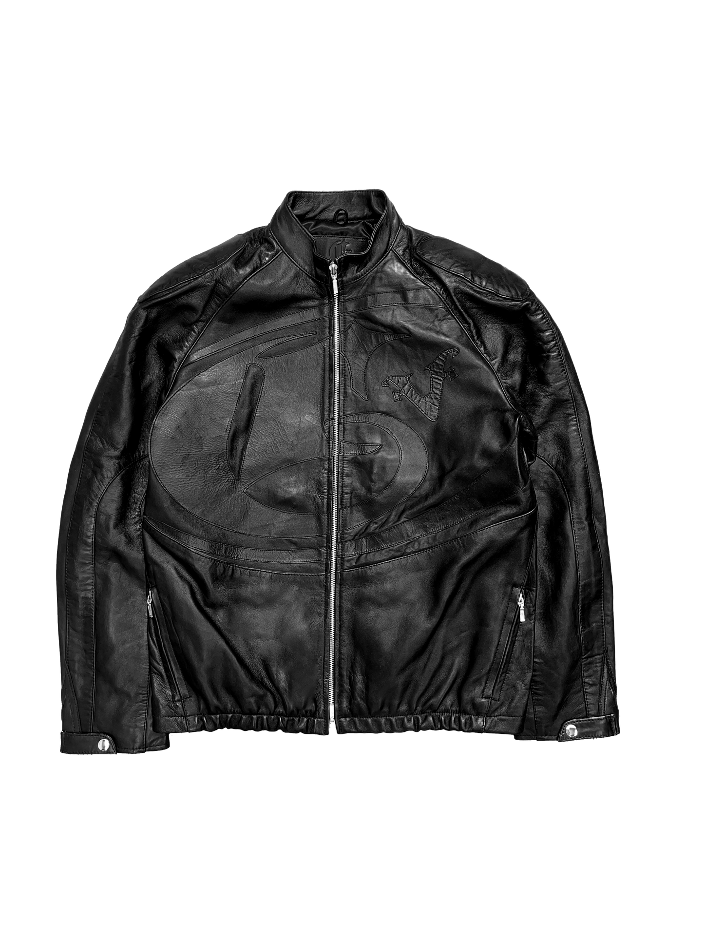 Black Cafe Racer Leather Jacket