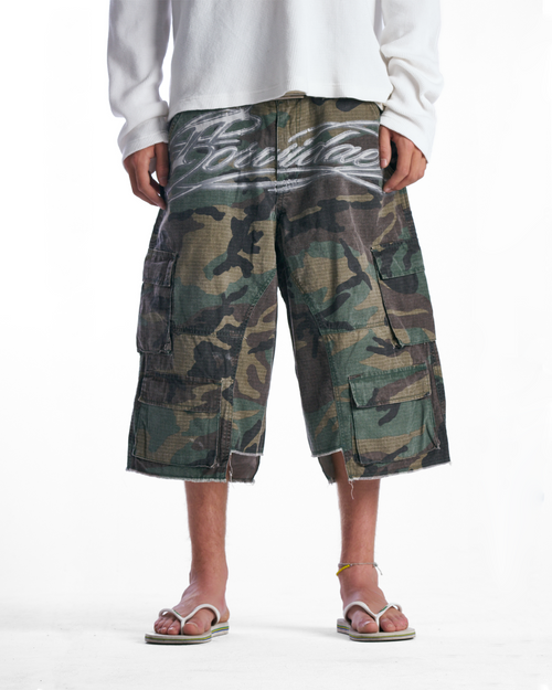 Camo Script Shorts