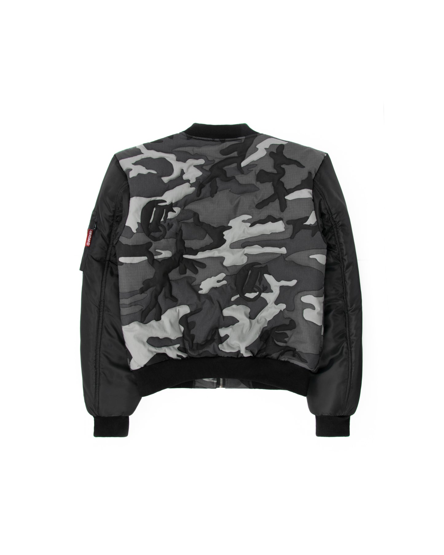 Stitched Snow Camo Bomber