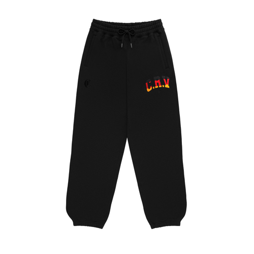 BLACK GERMAN FLAG CRV SWEATPANTS
