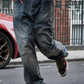 TONAL BLUE BOOTCUT JEANS