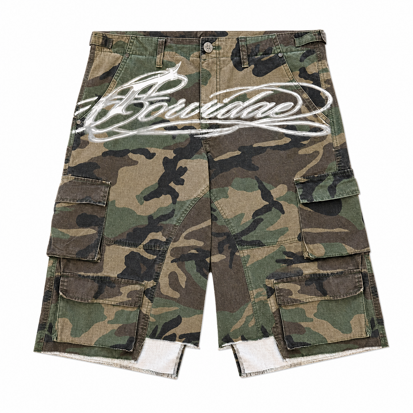 Camo Script Shorts