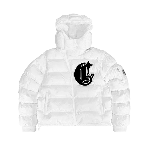 Shiny White Technical Jacket