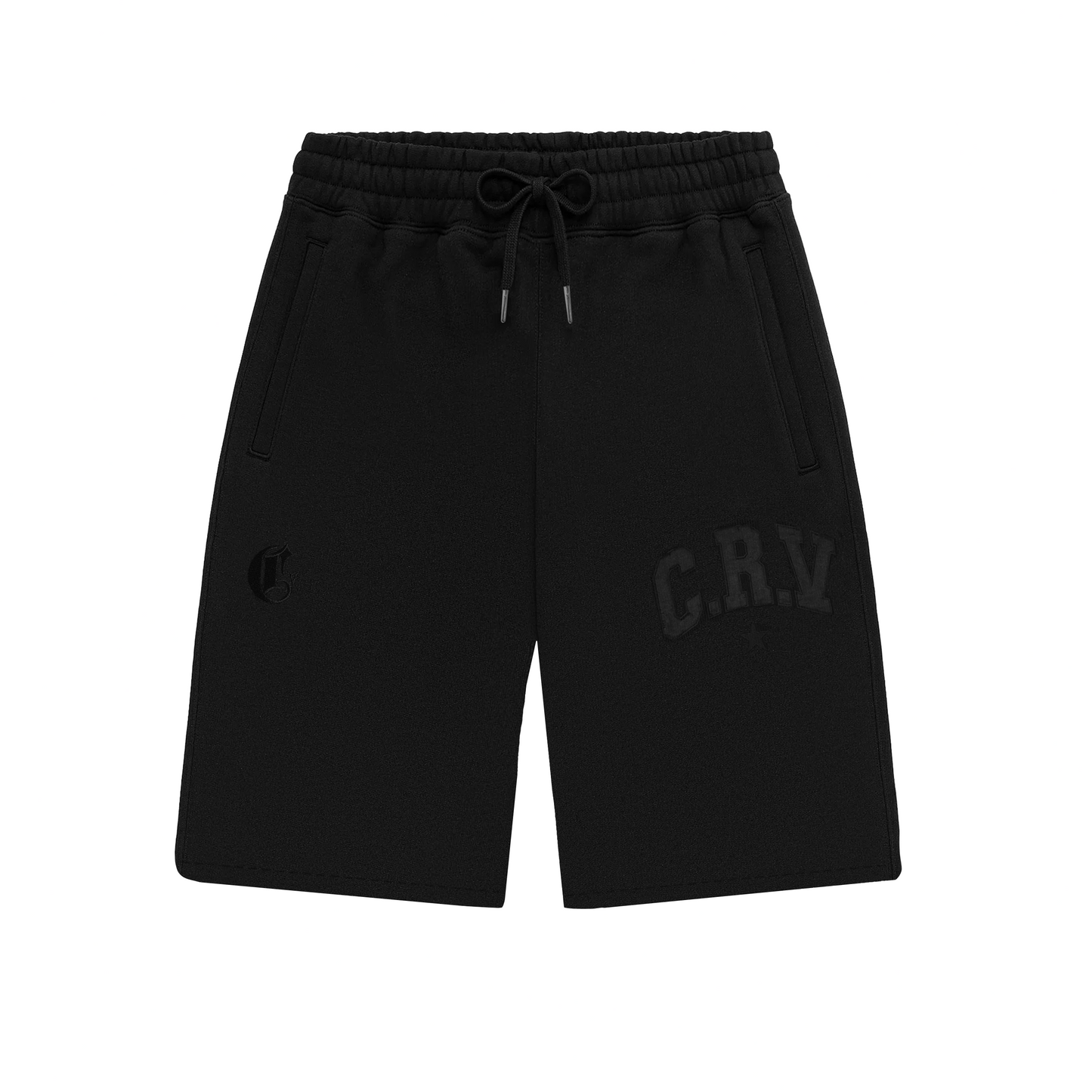 BLACK CRV SILK SHORTS