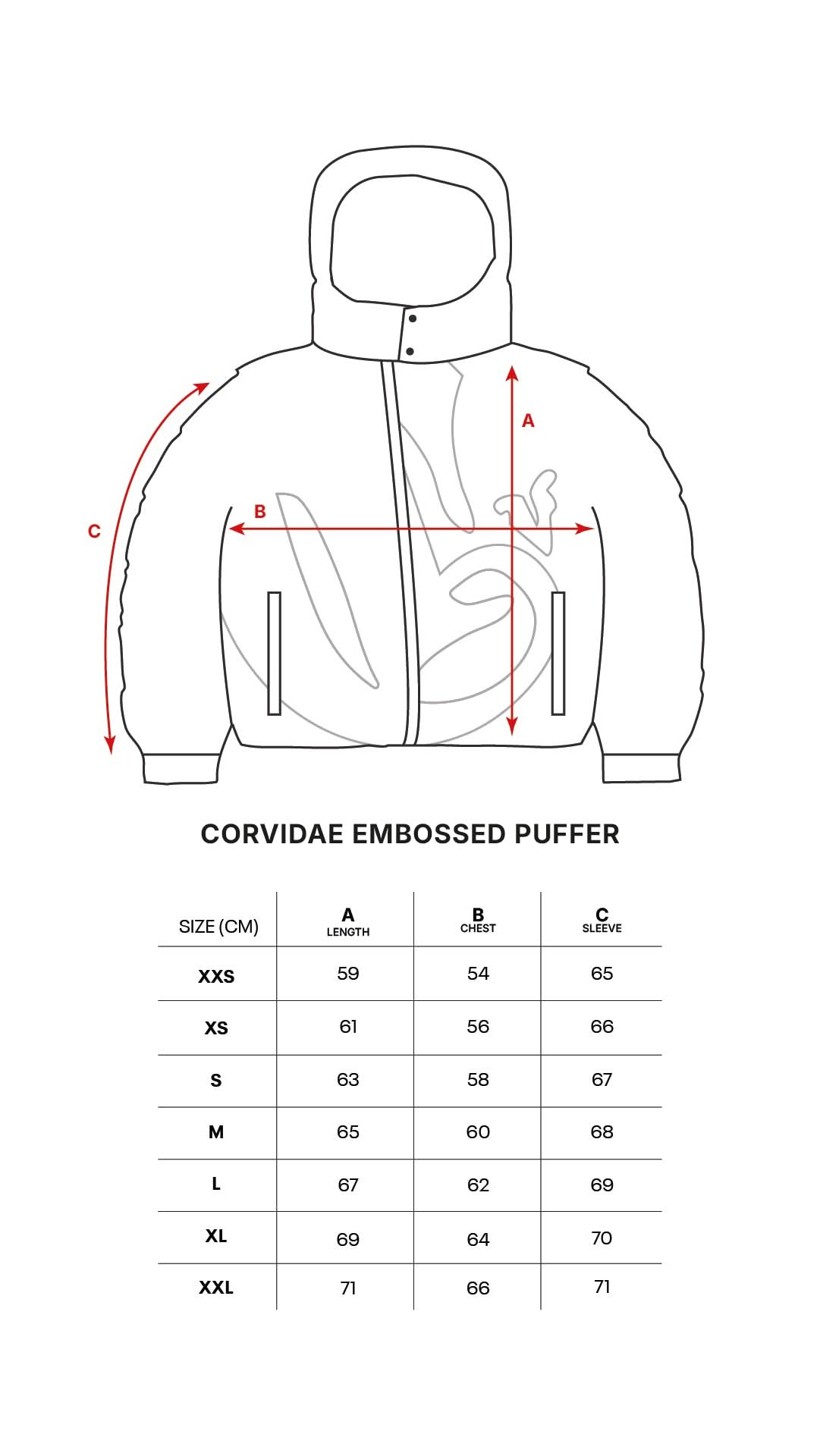 Matte Black Embossed Puffer