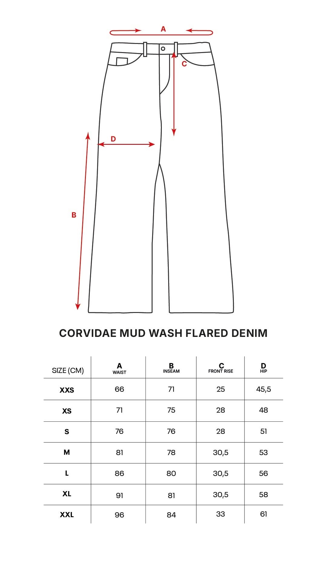 Mud-Wash Flared Denim