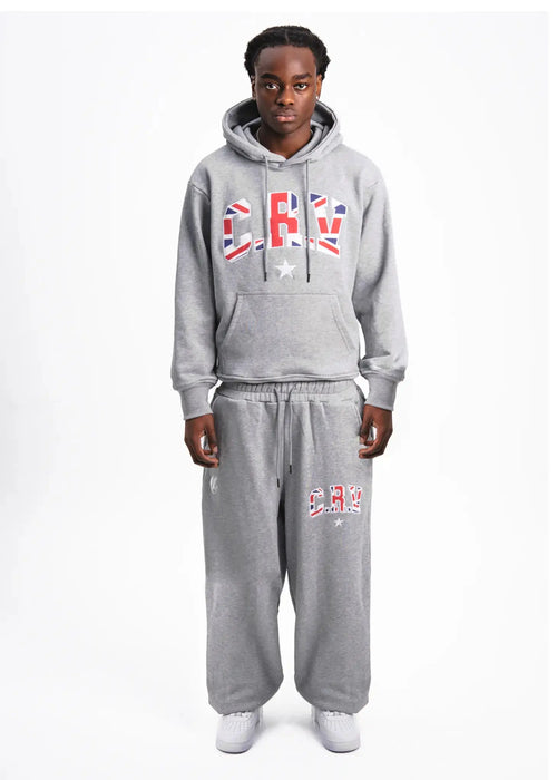 GREY UK FLAG HOODIE