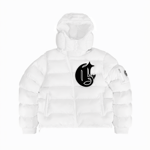Shiny White Technical Jacket