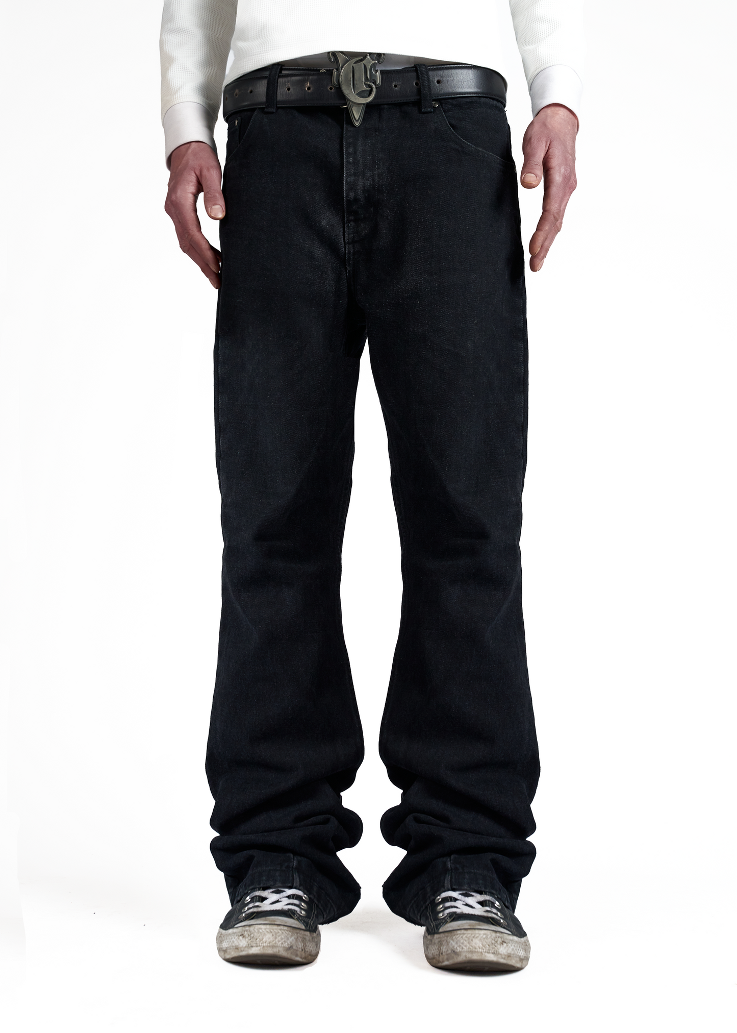 HEAVY BLACK BOOTCUT JEANS