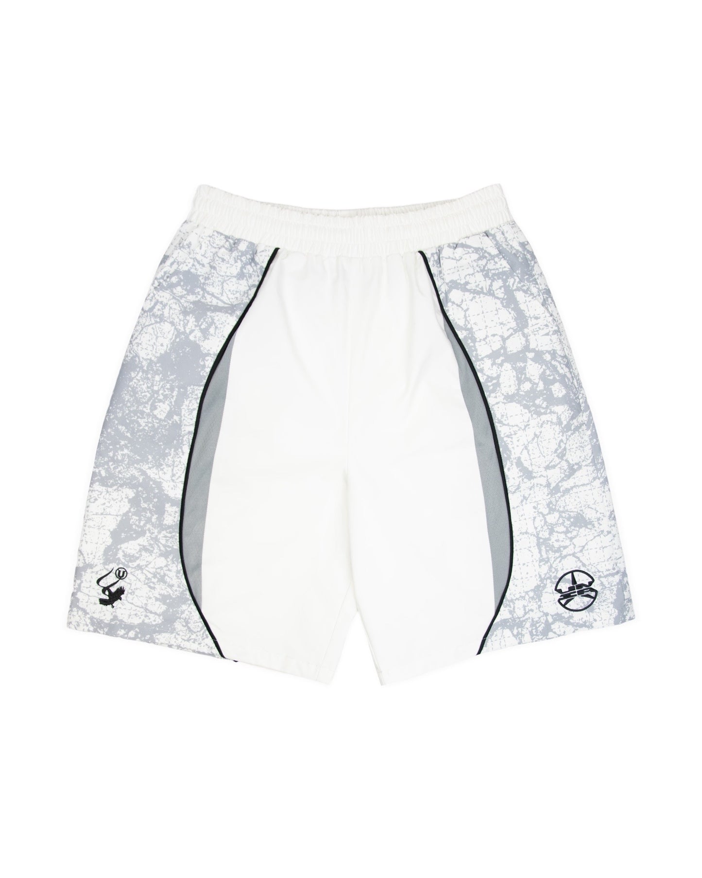 UNIA x CORVIDAE Shell Shorts White