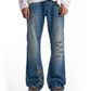 LEOPARD PRINT TONAL BLUE DENIM