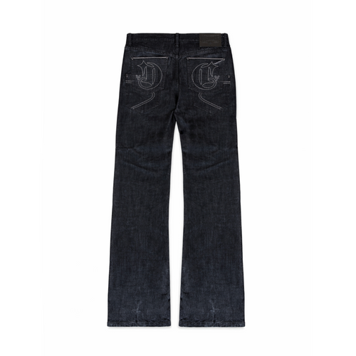 RAW DENIM STRAIGHT LEG JEANS