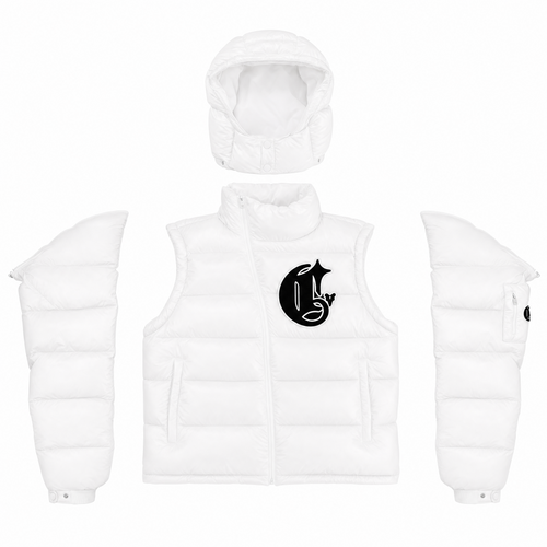 Shiny White Technical Jacket