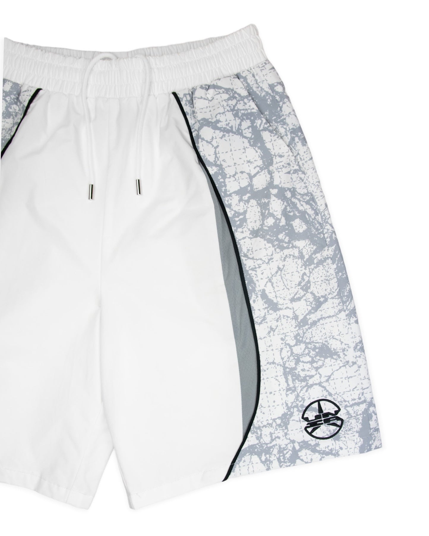 UNIA x CORVIDAE Shell Shorts White