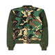 Stitched Woodland Camo Bomber